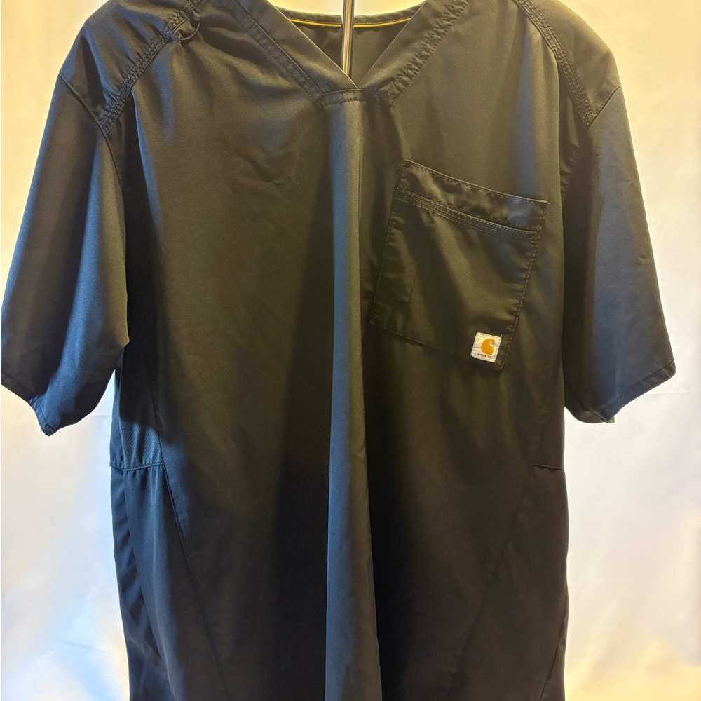Carhartt Men's Black Scrub Top, Medium